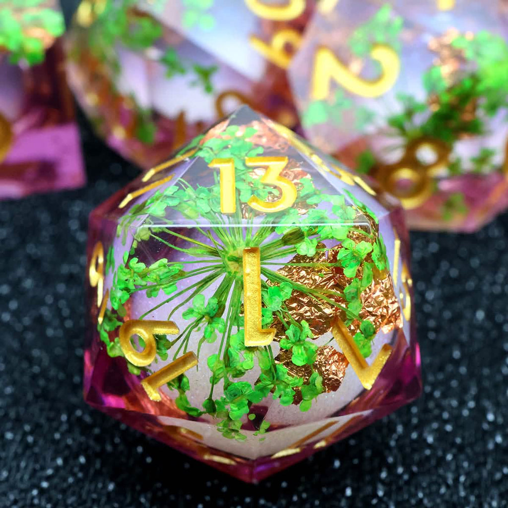 Potion of Vitality | Sharp Edge Dice | Resin | 7 Piece Set