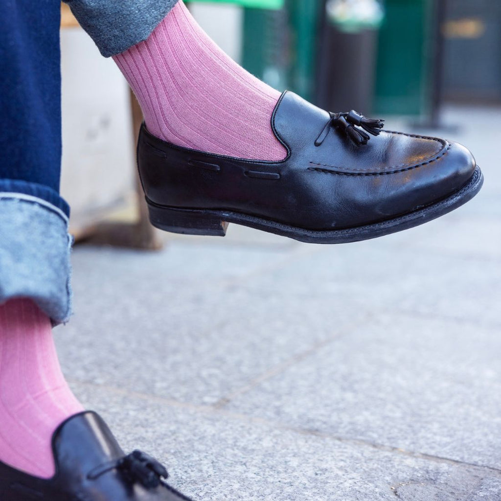 Swole Panda Light Pink Bamboo Socks – Breathable and Durable Soft Knit