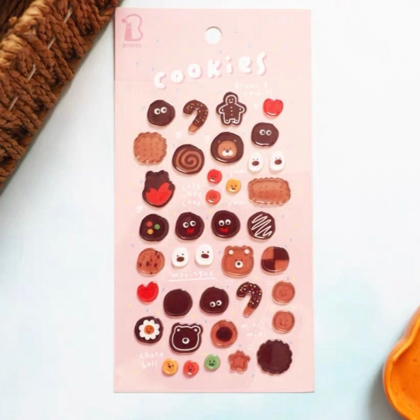 LuLuFun Studio Bonito Cookies Cute Sticker Sheet for Journaling