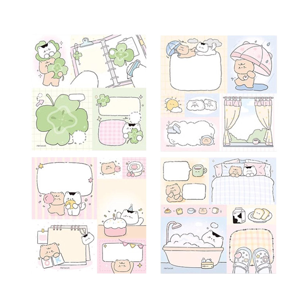 Flower Patchwork Memo Note Pad by LuLuFun Studio – 50 Floral Notes