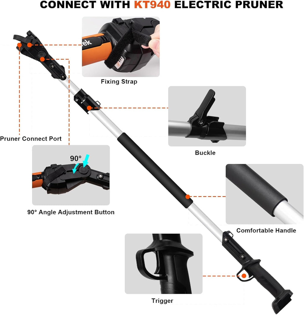 Kebtek Telescopic Extension Pole 1.7–2.4M for KT940 KT933 KTE-35