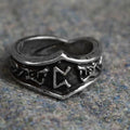 Peorth Letter P Rune Ring - Adjustable