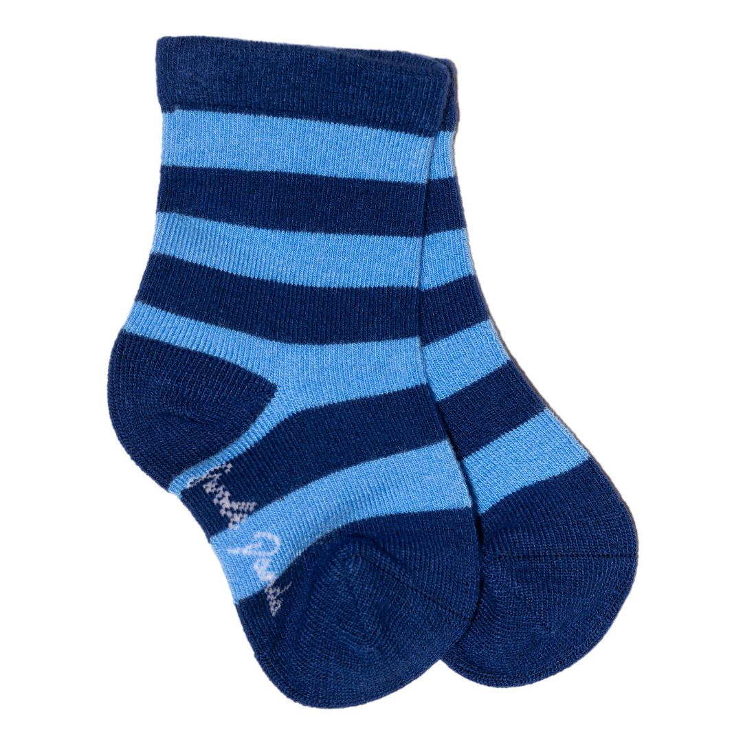 Swole Panda Children's Blue Stripe Bamboo Socks – Seamless & Breathable