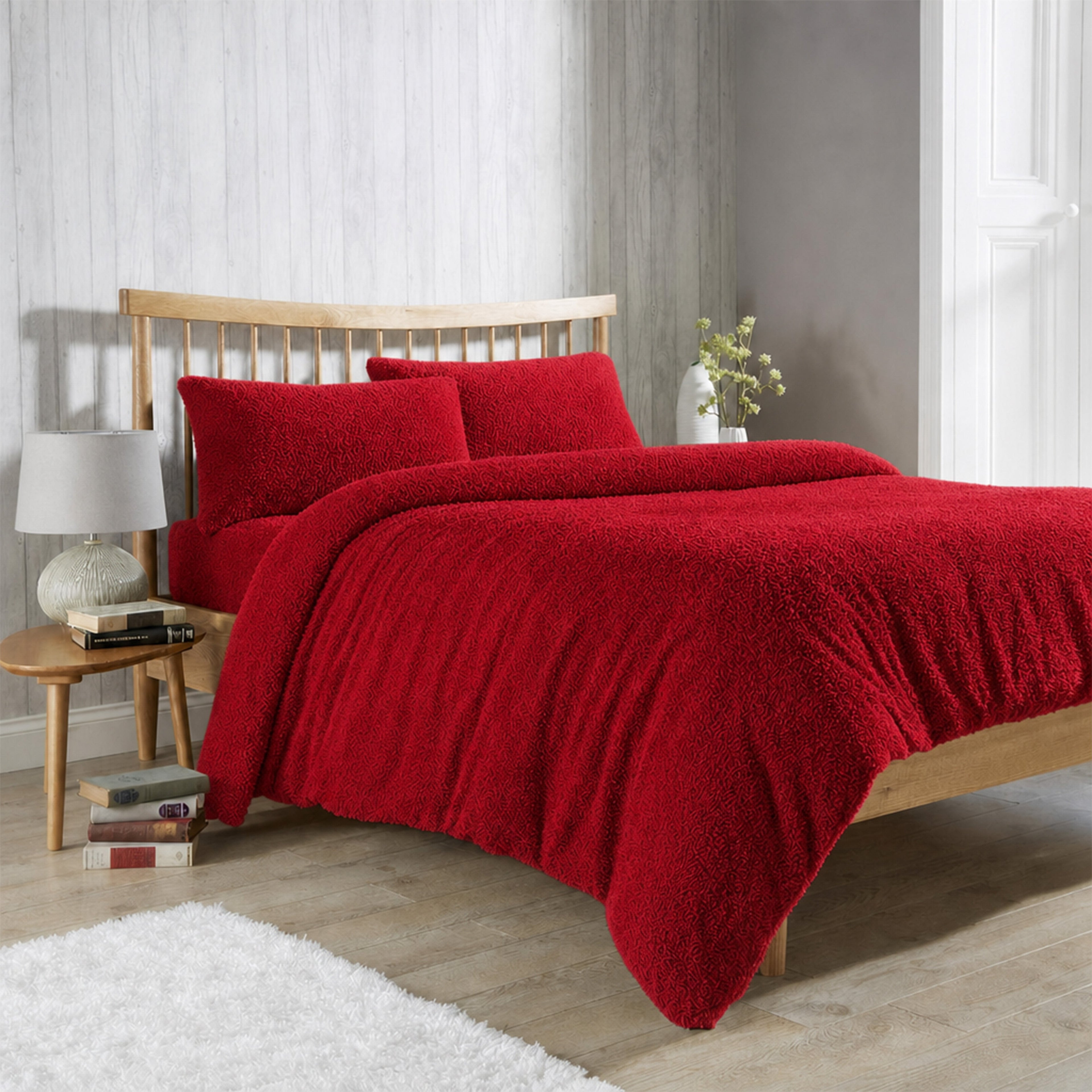 OLIVIA ROCCO Teddy Fleece Duvet Cover Set – Plush Thermal Winter Bedding