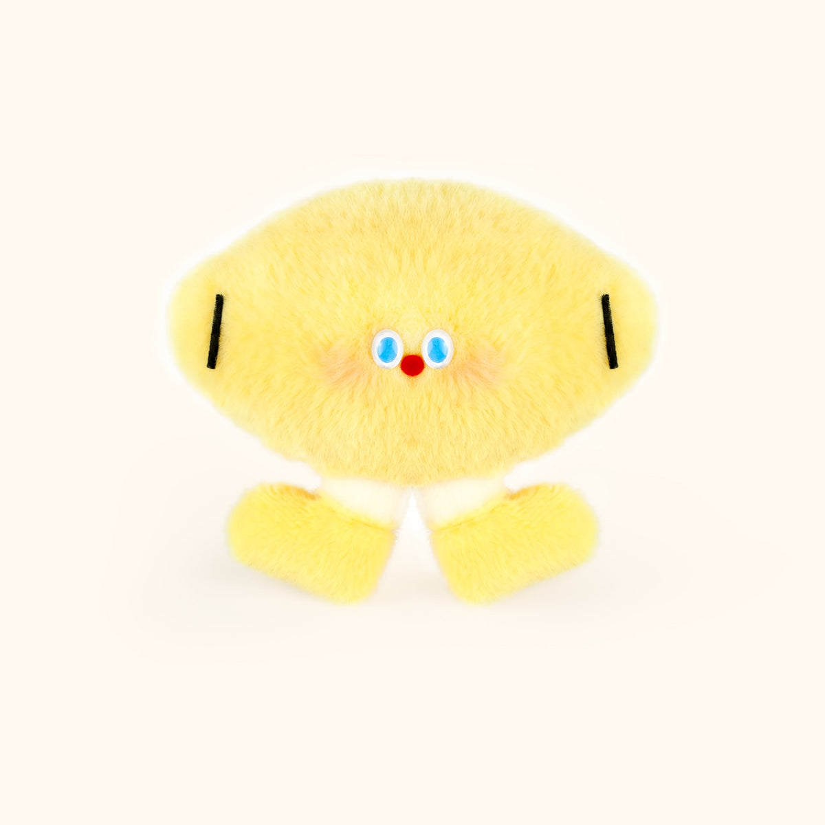 Lemon Plush Charm – Handmade Polar Fleece Mini Toy by LuLuFun Studio
