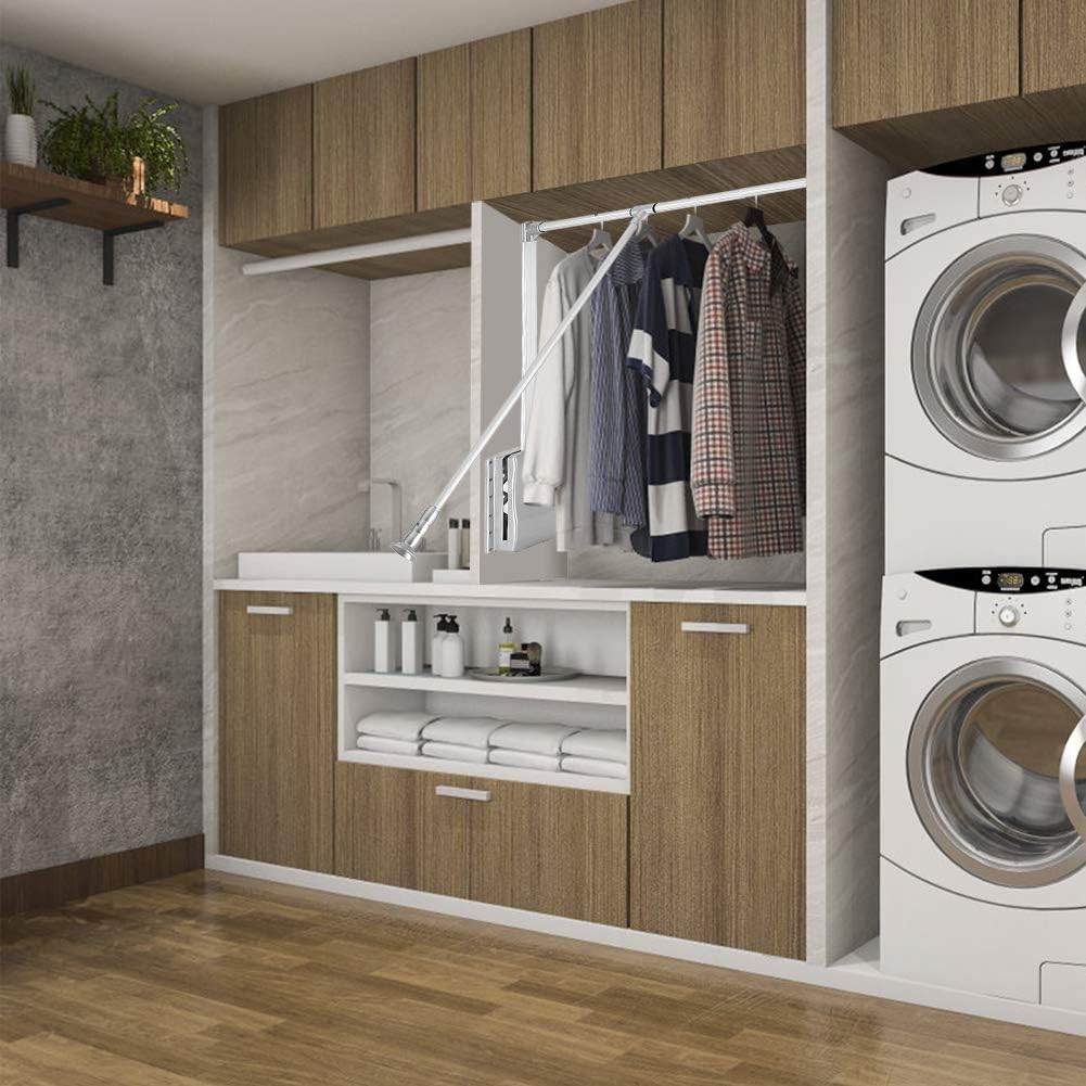 Nisorpa Pull Down Clothes Rail | 890-1210mm Adjustable Wardrobe Lift