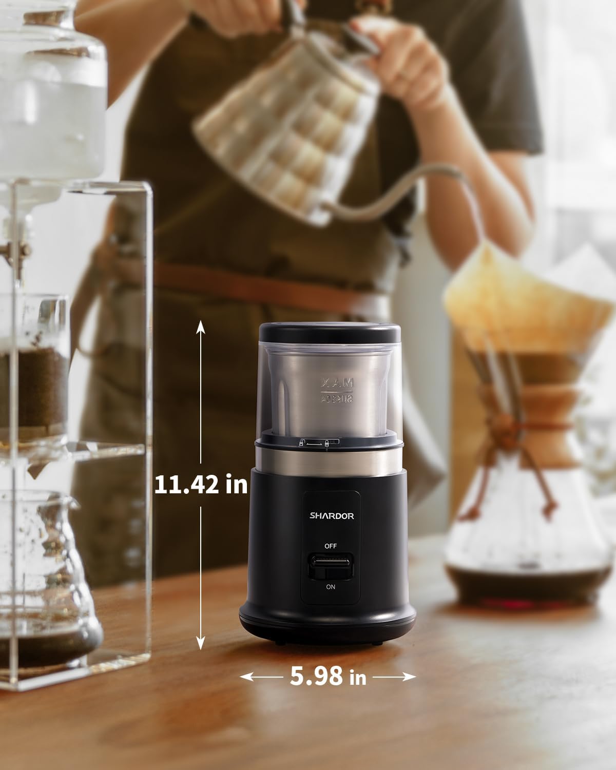 SHARDOR Electric Coffee Grinder – 75g Removable Stainless Steel Bowl