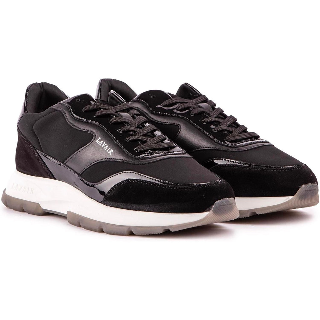 Lavair Aequora Men’s Black Leather and Suede Casual Trainers – UK 6