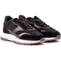 Lavair Aequora Men’s Black Leather and Suede Casual Trainers – UK 6