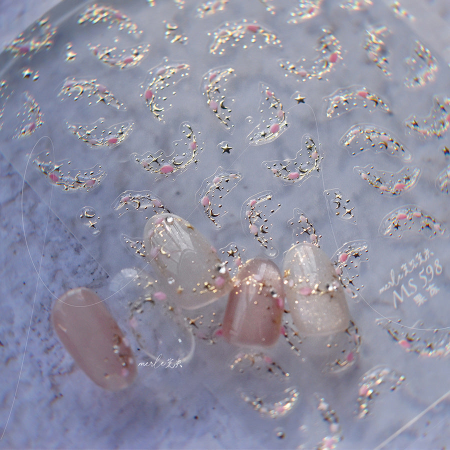 LuLuFun Studio Little Star Jelly Nail Deco Stickers - DIY Nail Art Decals