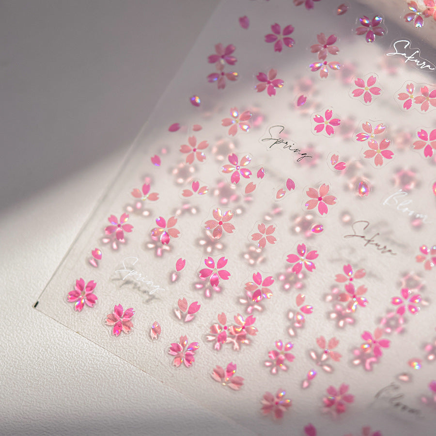LuLuFun Studio Cherry Blossom 5D Nail Deco Stickers - Jelly Floral Art