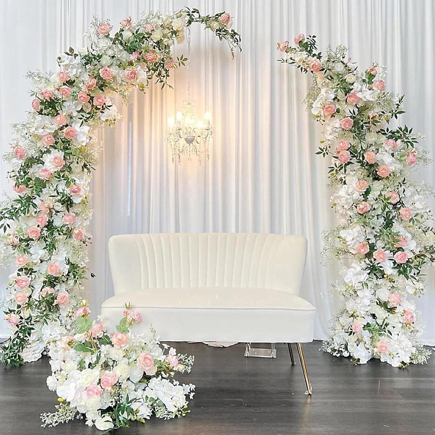 Massive Discounts Gold Moon Shape Metal Wedding Arch Backdrop Stand - 2Pcs