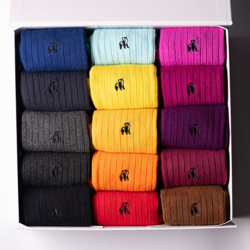 Swole Panda Bamboo Socks Gift Box – 15 Pair Luxury Breathable Set