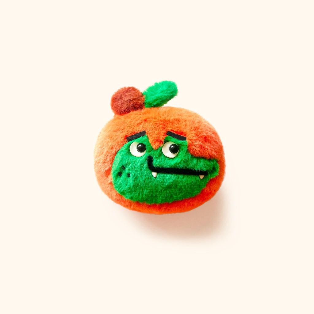 LuLuFun Studio Orange Crocodile Plush Charm – Handmade Fleece Toy