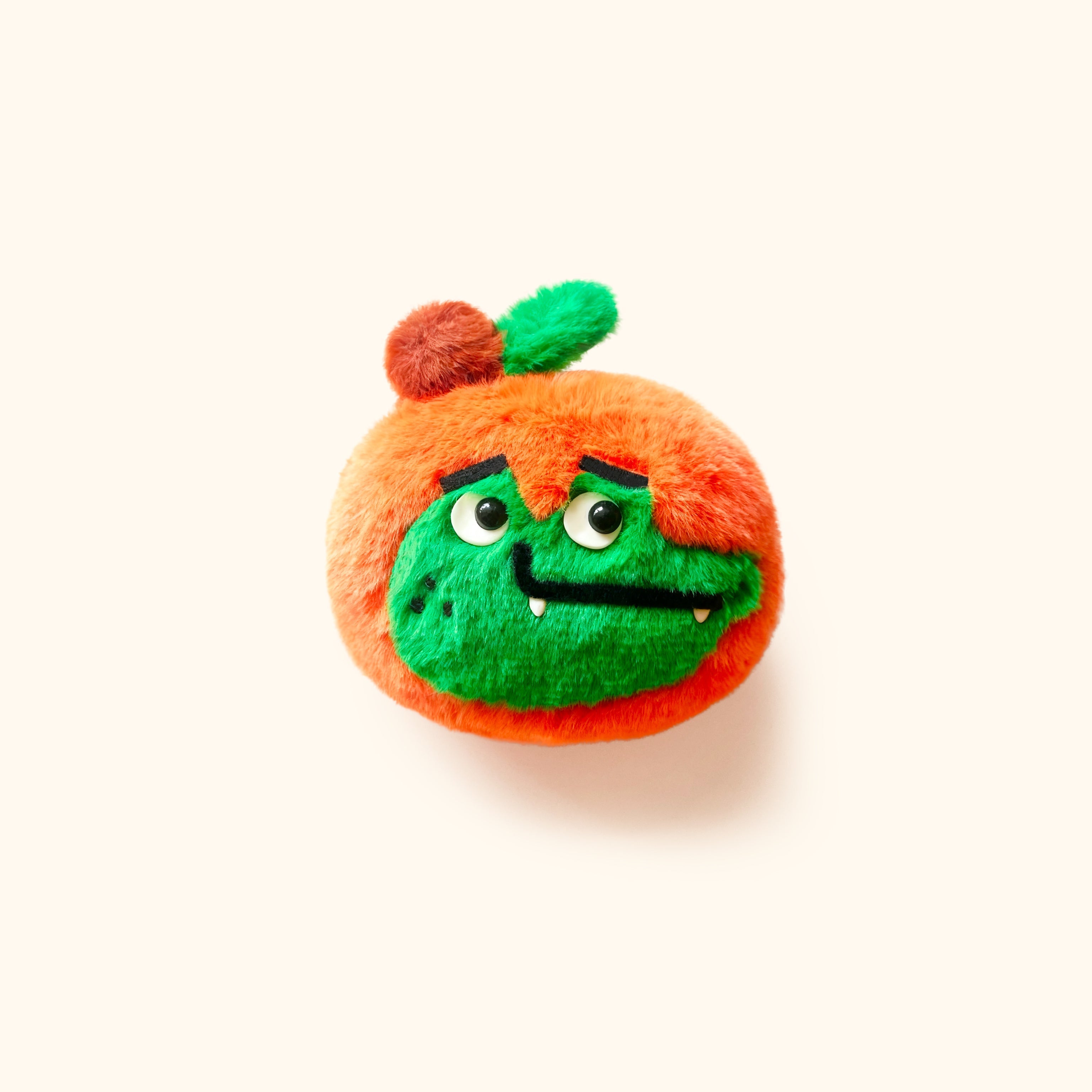 LuLuFun Studio Orange Crocodile Plush Charm – Handmade Fleece Toy