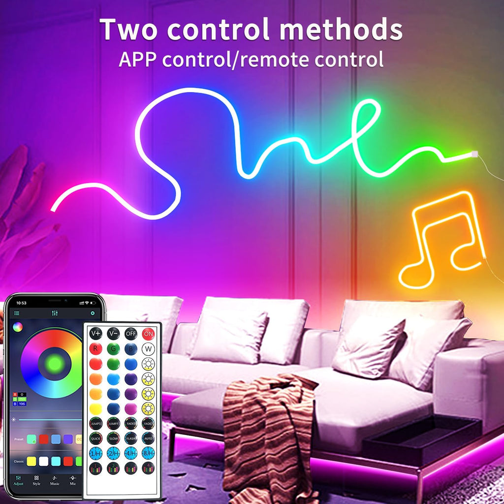 Segrass 20M RGB LED Neon Strip Lights | Smart App Control & Waterproof