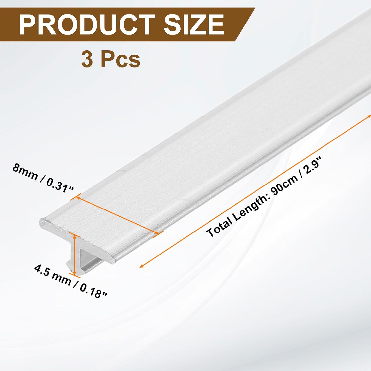 Massive Discounts Aluminum Floor Transition Strips – 3pcs Silver 2.9ft