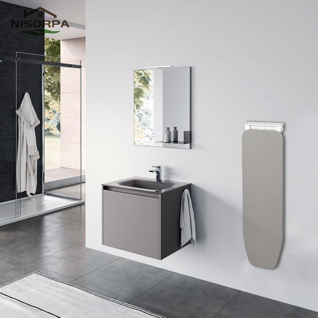 Nisorpa Wall Mounted Ironing Board – Fold Down Space Saving Metal