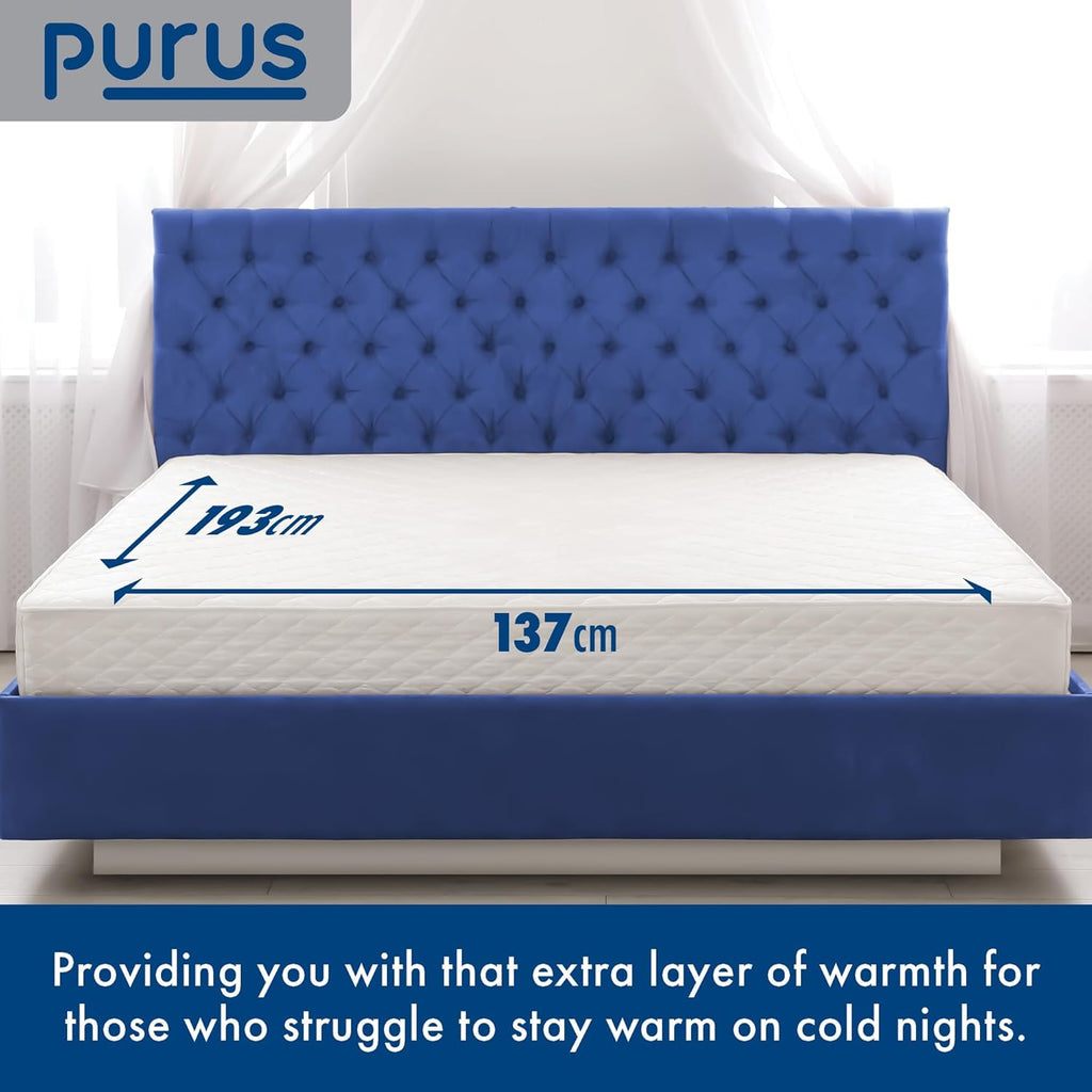 Purus Double Electric Blanket | 3 Heat Settings | Soft Polyester 193x137cm