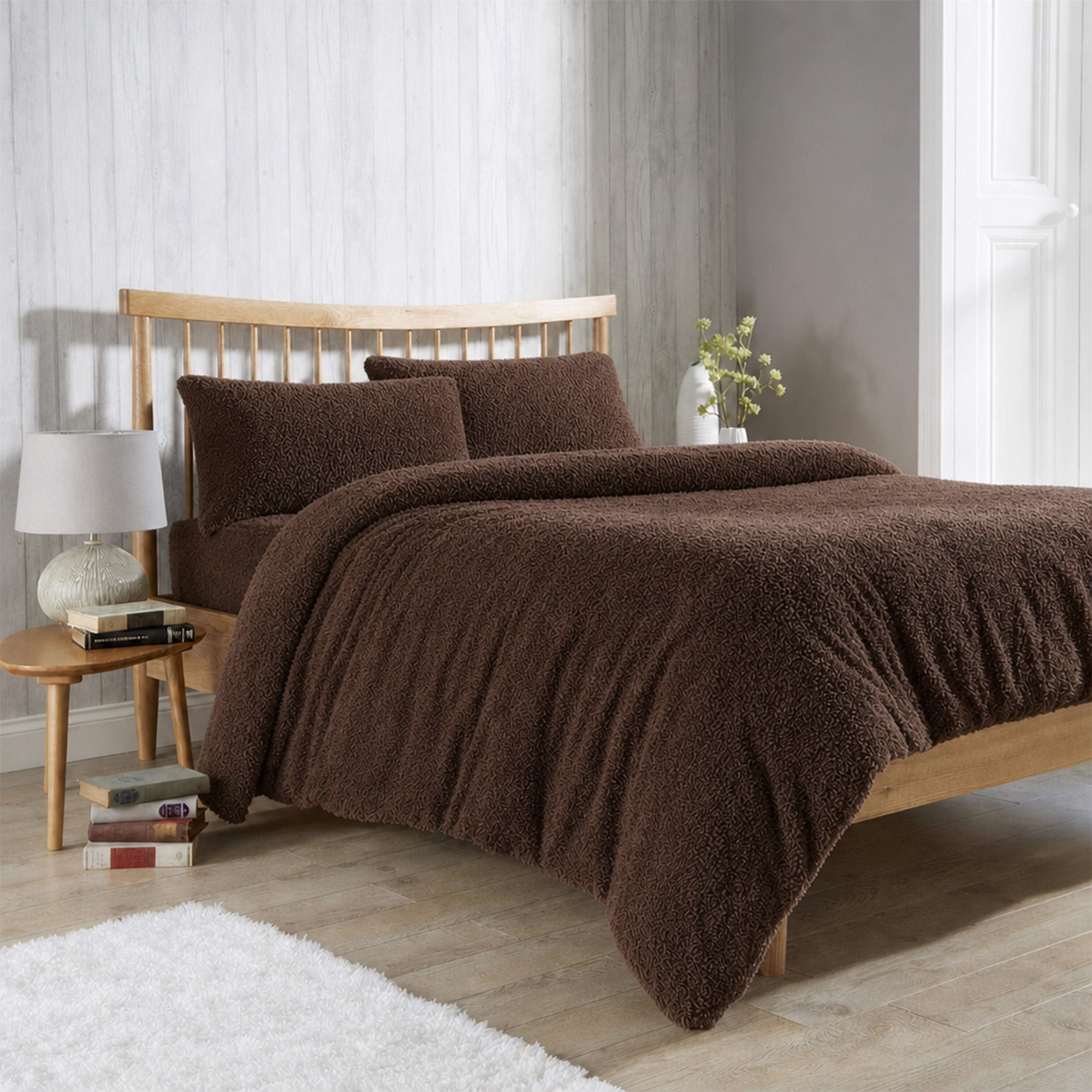 OLIVIA ROCCO Teddy Fleece Duvet Cover Set – Plush Thermal Winter Bedding