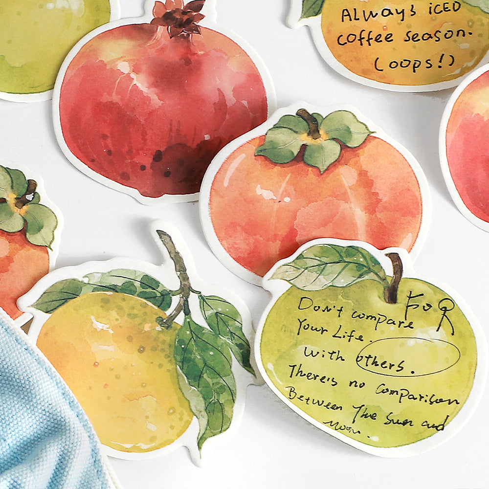 Fruit Shop Sticky Notes by LuLuFun Studio – Cute 30 Sheet Paper Pad