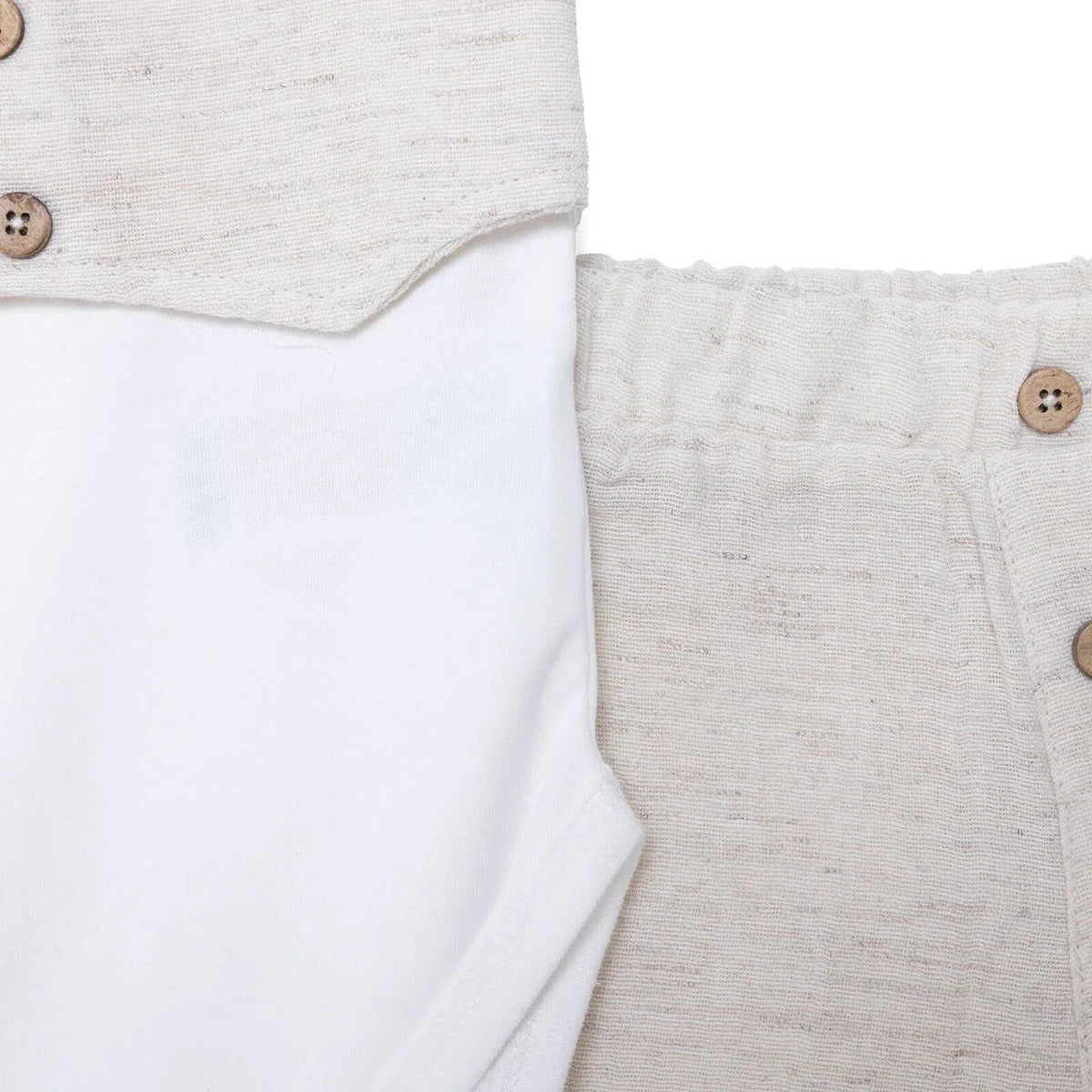 HelloBaby Boys Ceremony Muslin Outfit - Beige