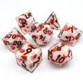 Touch of Death | Sharp Edge Dice | Resin | 7 Piece Set