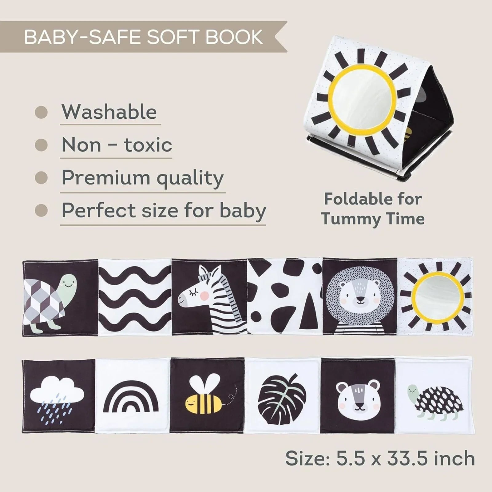 Taf Toys Savannah Black & White Book