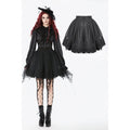Dark in Love Bellatrix Gothic Embroidered Mesh Petticoat Skirt – Black