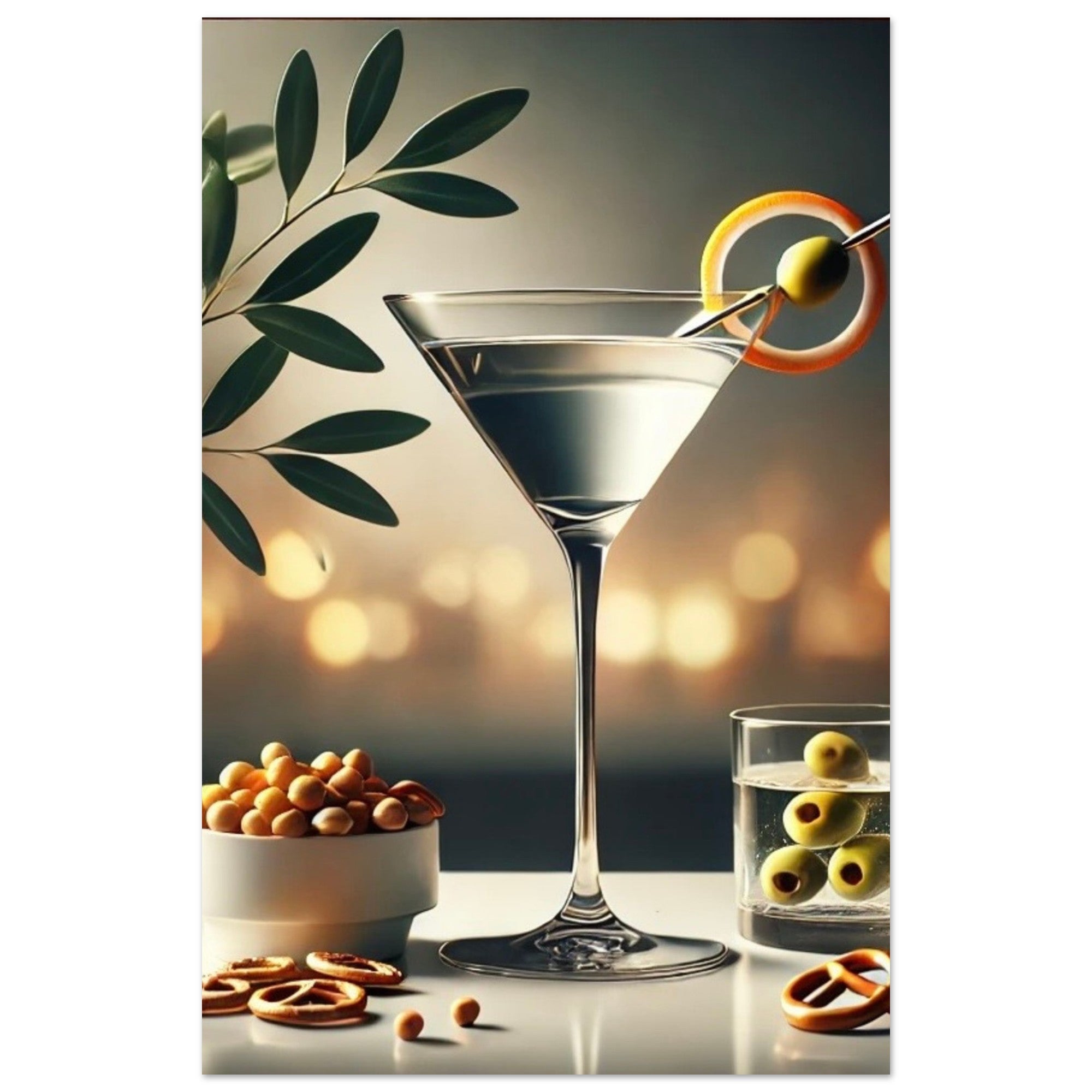 Cocktail Hour Martini Poster – Elegant Bar Decor Print