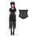 Dark In Love Evelina Steel-Boned Waist Corset – Black Gothic Cincher