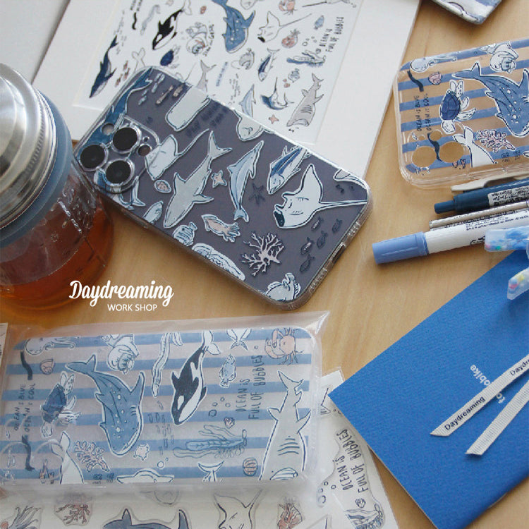Ocean is Cool Resin Sticker Sheet - A Gator Life A5 Decorative Decals