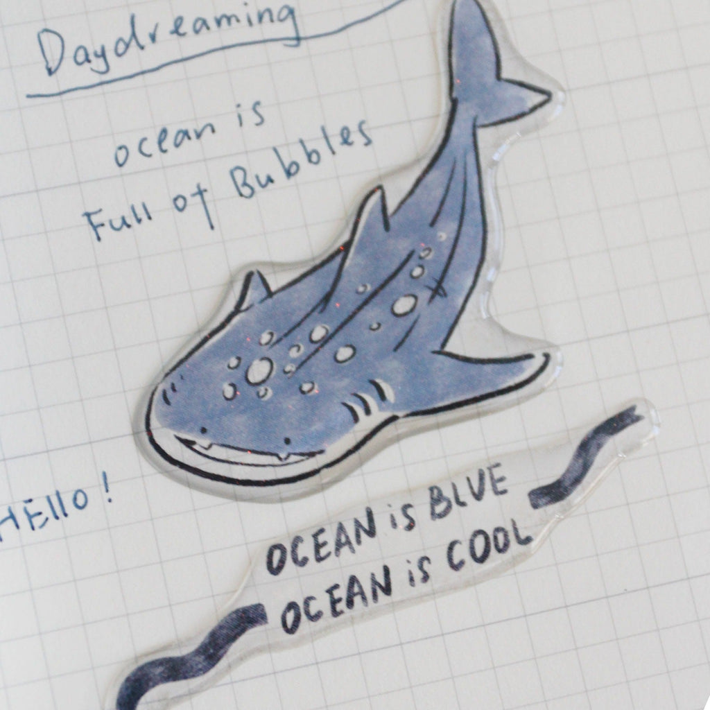 Ocean is Cool Resin Sticker Sheet - A Gator Life A5 Decorative Decals