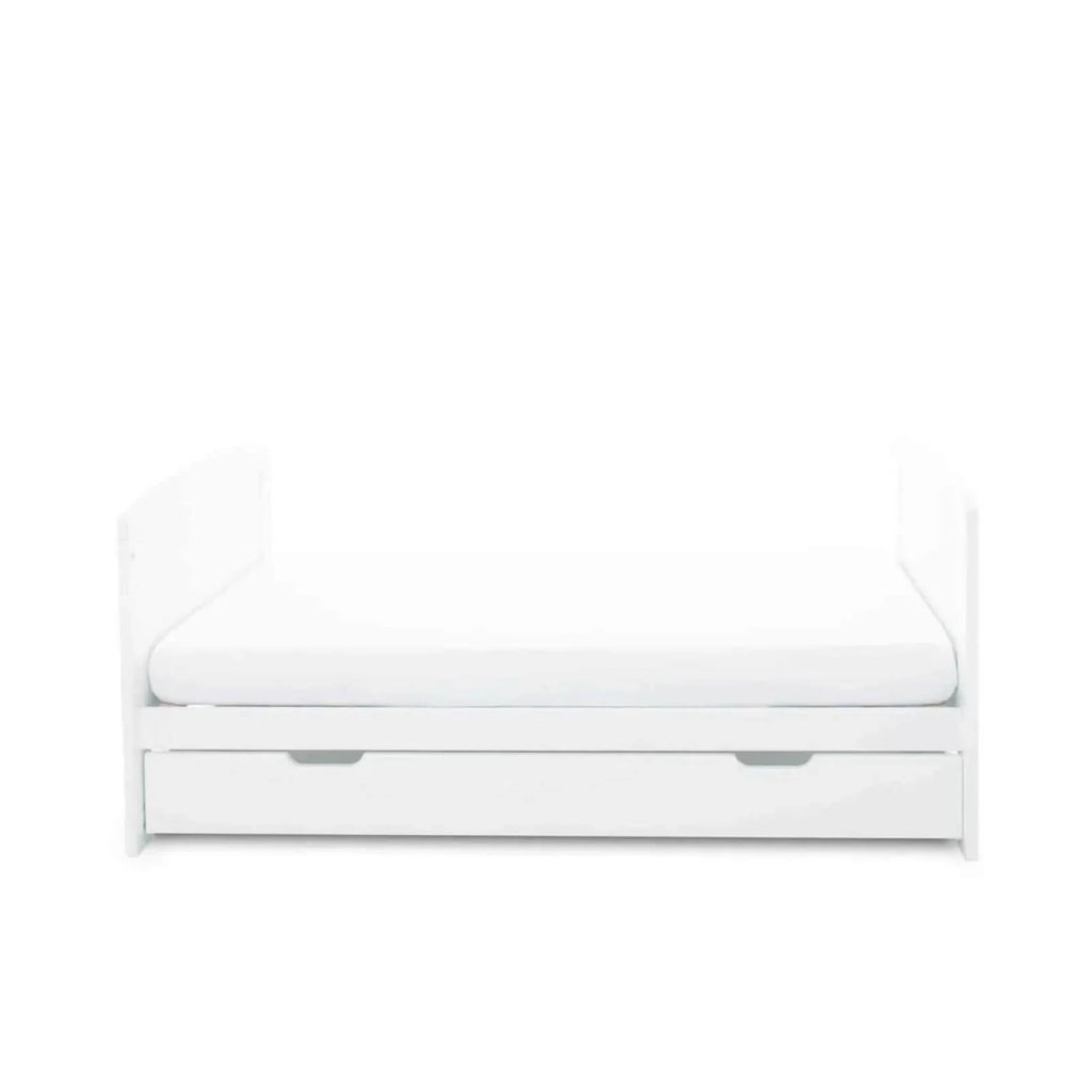 Ickle Bubba Coleby Classic Cot Bed & Under Drawer White - Premium Sprung Mattress