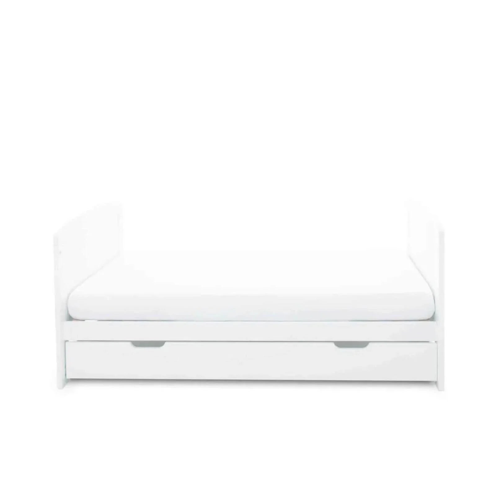 Ickle Bubba Coleby Classic Cot Bed & Under Drawer White - Premium Sprung Mattress