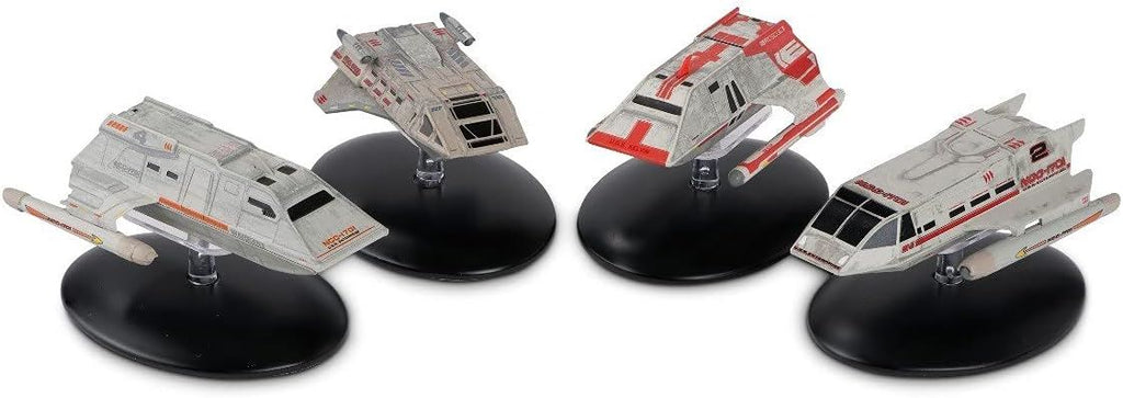 Shuttlecraft Set 4 Kelvin Timeline (Transport Shuttlecraft & Passenger Shuttle & Med Evac Shuttle & Warrant Shuttle) Model Diecast Ship (Eaglemoss / Star Trek)