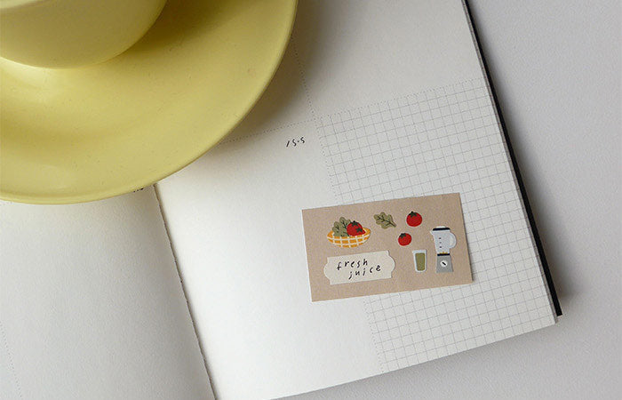 Suatelier Vlog Cooking Sticker Sheet – Decorative Journaling Decals