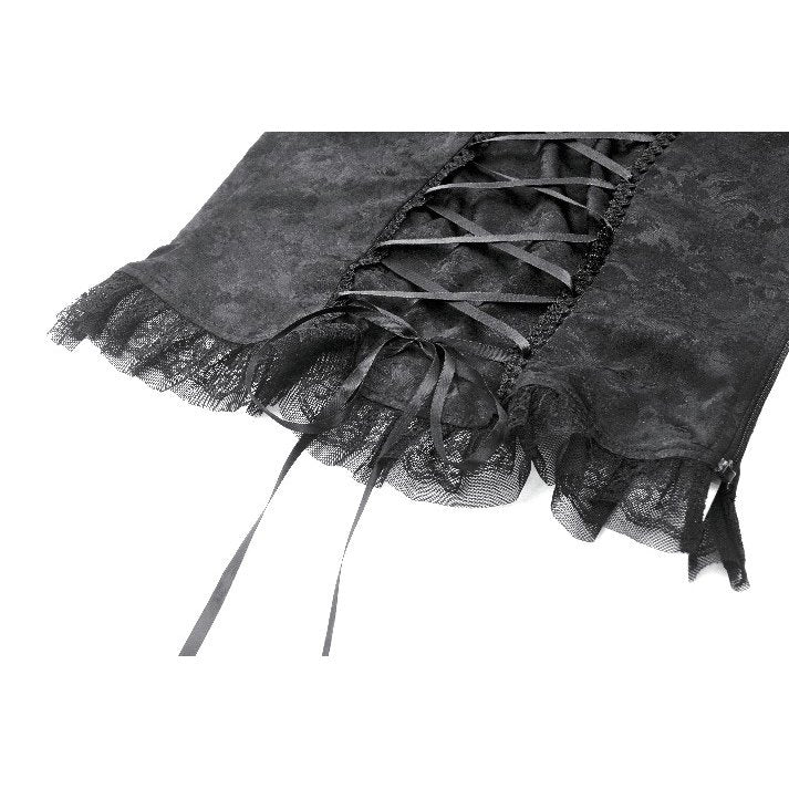 Dark in Love Seraphine Black Lace Shoulder Goth Top | Victorian Style