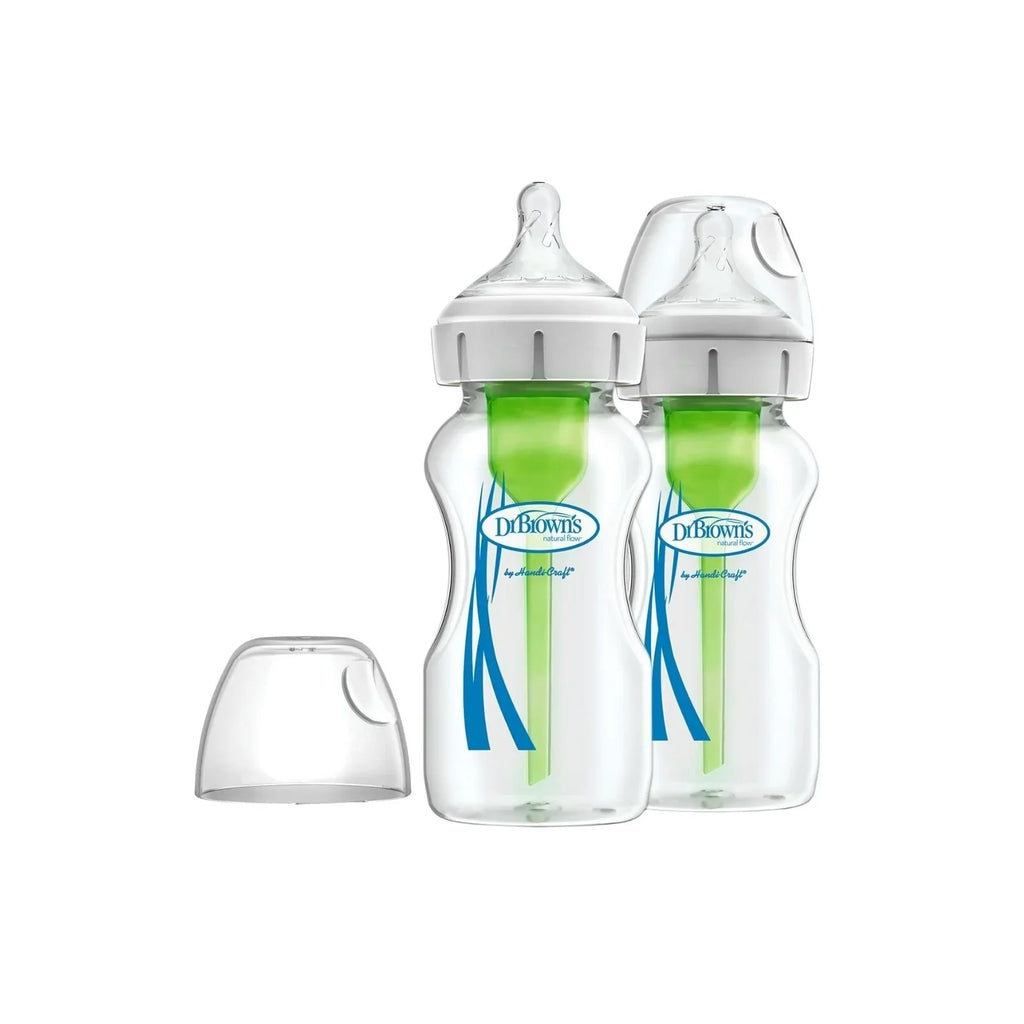 Dr. Brown's Options+ Wide Neck Anti-Colic Glass Bottle 270ml Pack of 2