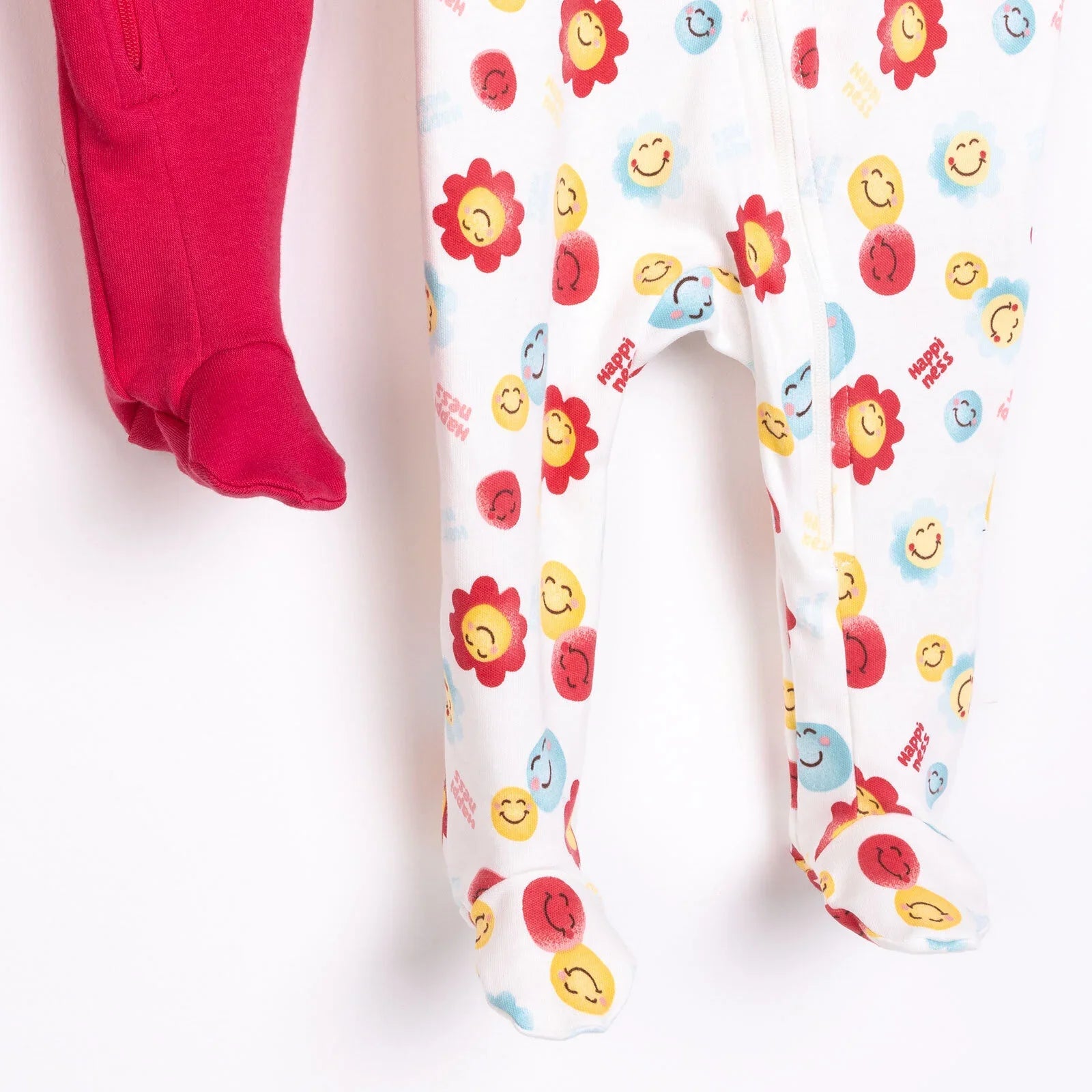 HelloBaby Newborn Footed Romper - Pink