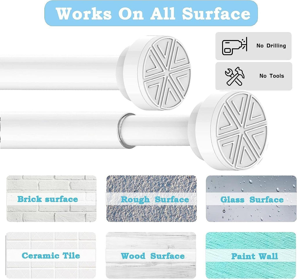 Massive Discounts Stainless Steel Extendable Shower Curtain Rod | 90-160cm