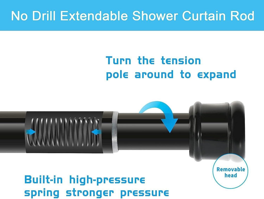Massive Discounts Shower Curtain Tension Rod | 63-85cm Silver Pole