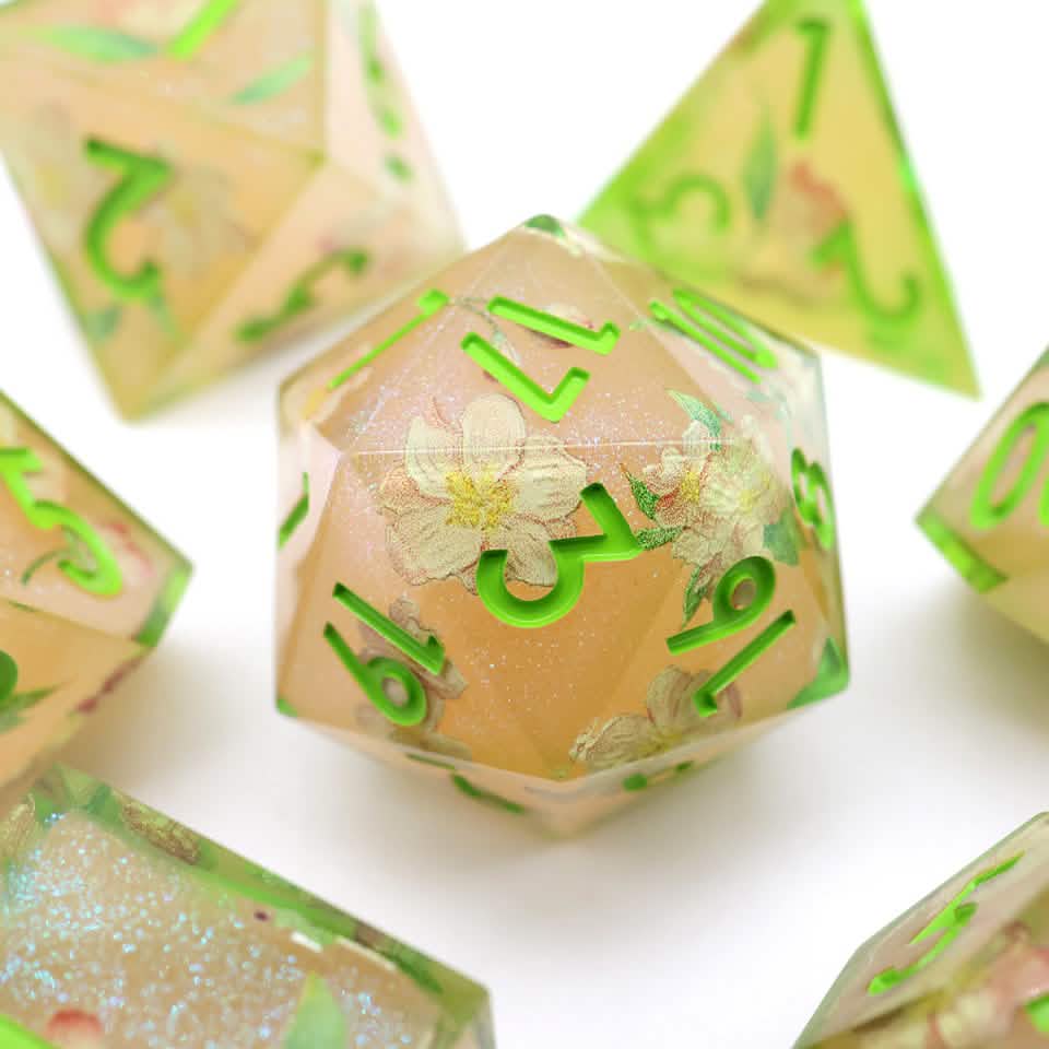 Sweet Snap | Sharp Edge Dice | Resin | 7 Piece Set