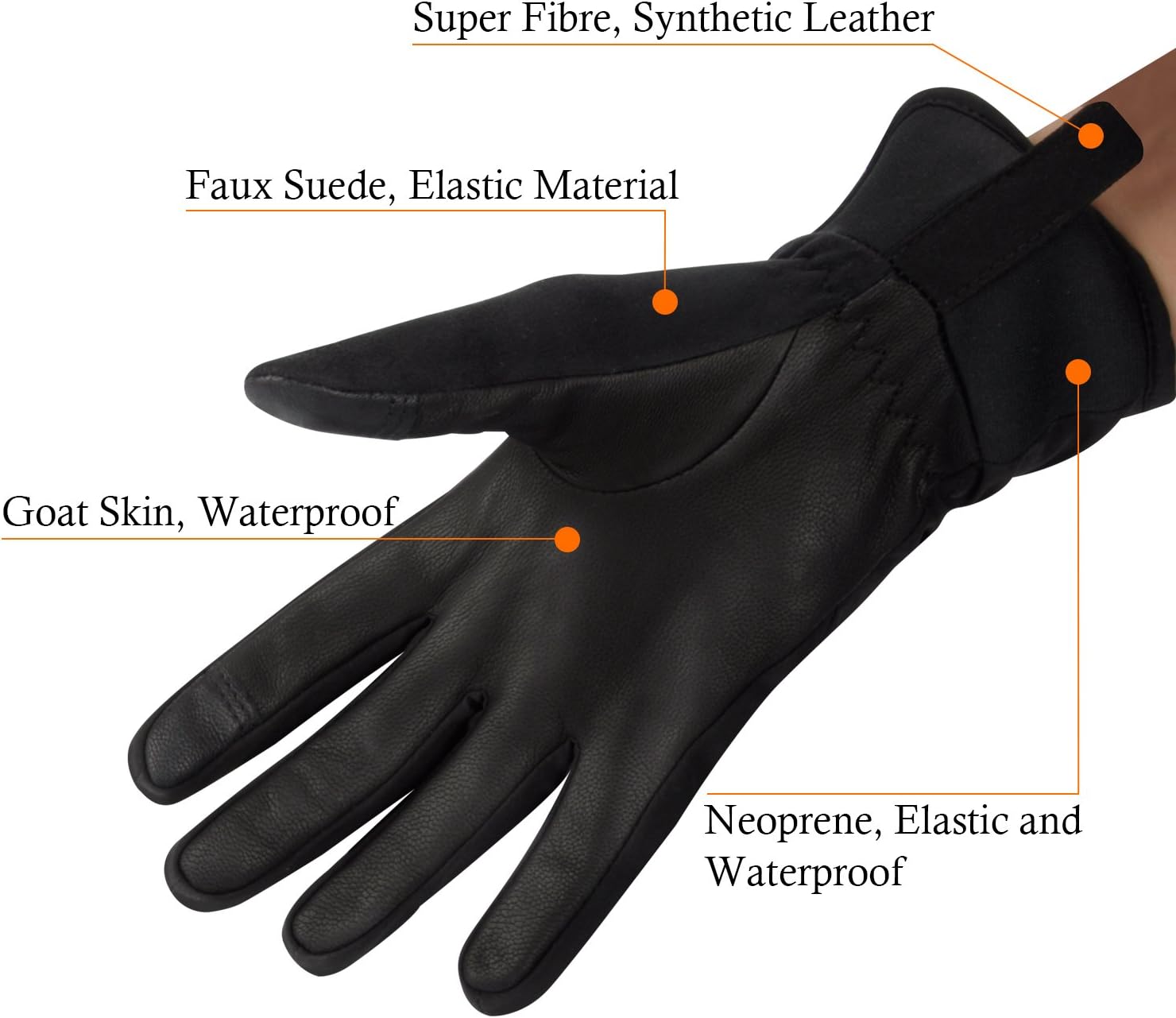 EOTW Winter Gloves – Windproof Thermal Cycling & Running Gear, Black
