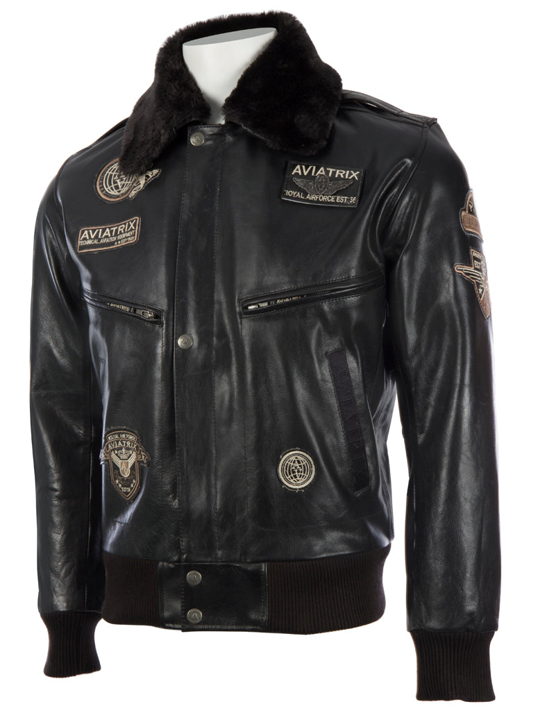 YBOB Men's Air Force Jacket - Black