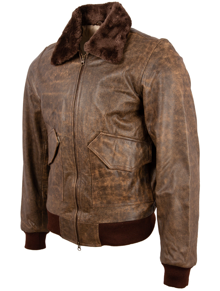 6KT4 Men's Aviator Bomber Jacket - Old Look