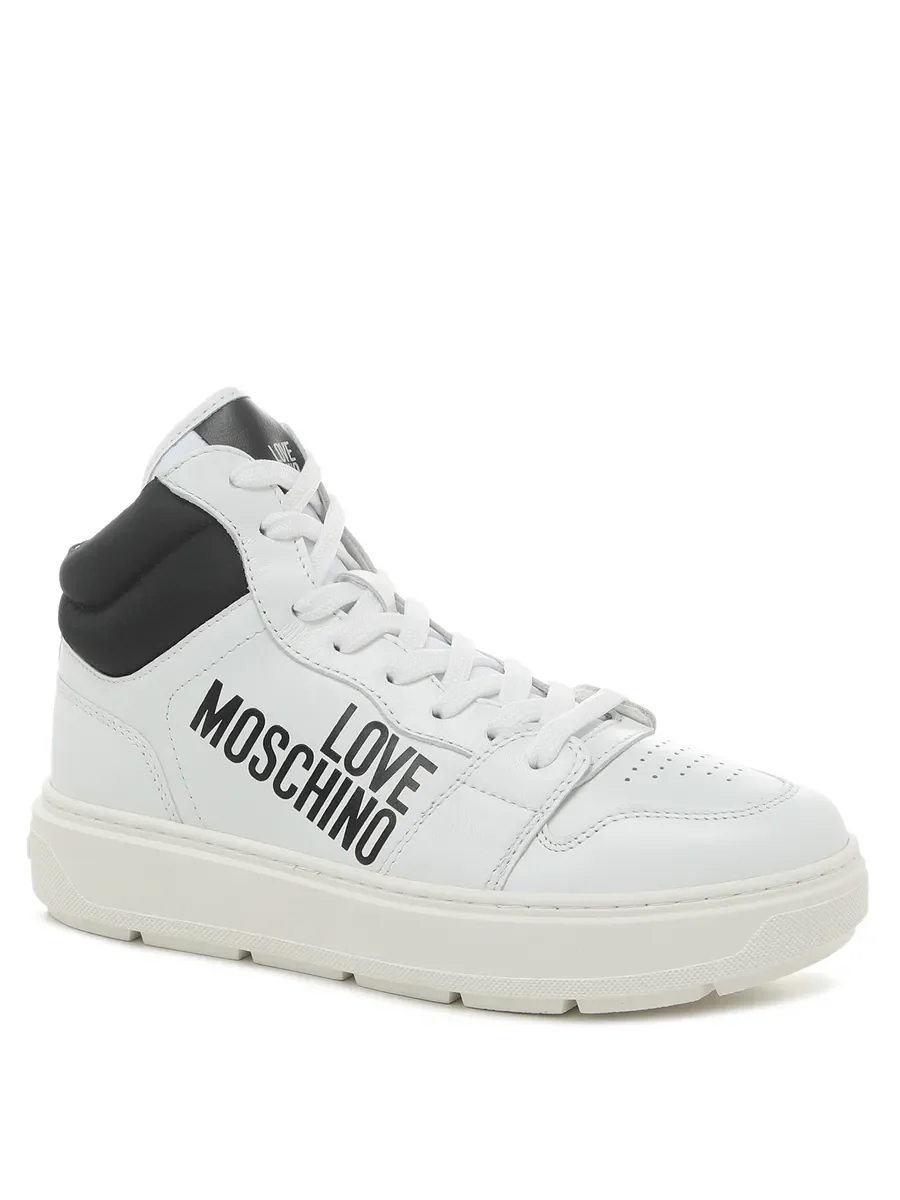 Love Moschino Women's Leather Sneakers – White/Black Trainers