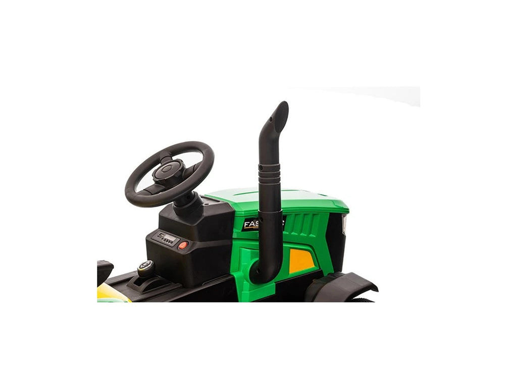 Turbo Harvest 12V Electric Ride-On Tractor with Trailer, 3–6 Years