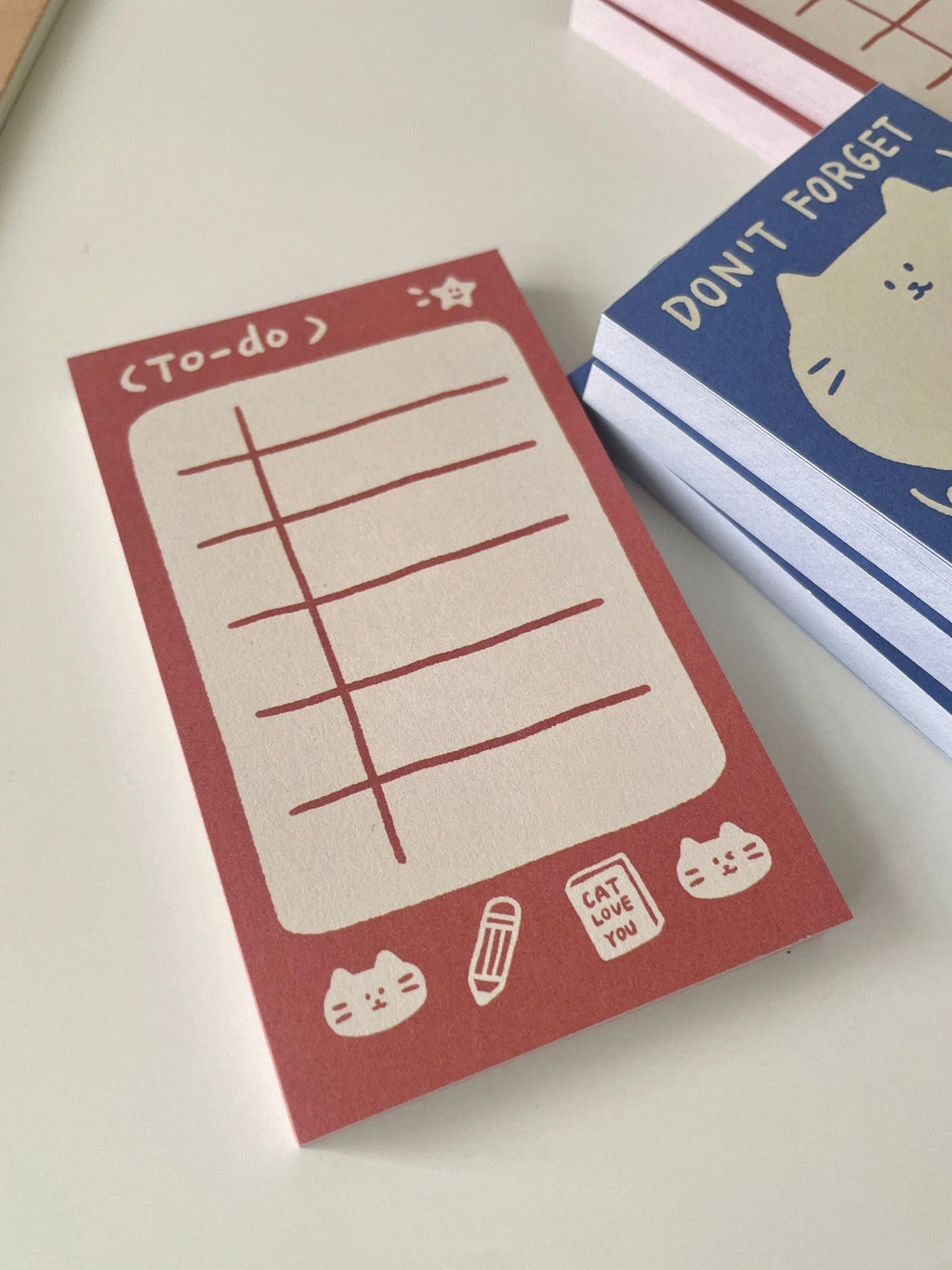 Cat Memo Note Pad by LuLuFun Studio – Cute Animal Stationery, 50 Sheets