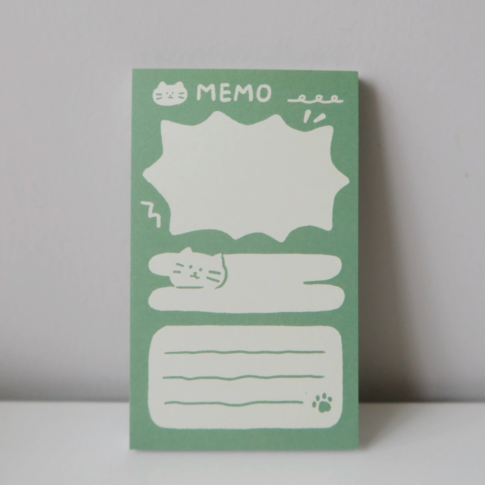Cat Memo Note Pad by LuLuFun Studio – Cute Animal Stationery, 50 Sheets